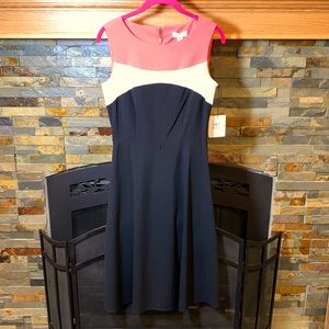 NWT coral and black size 2 Calvin Klein dress